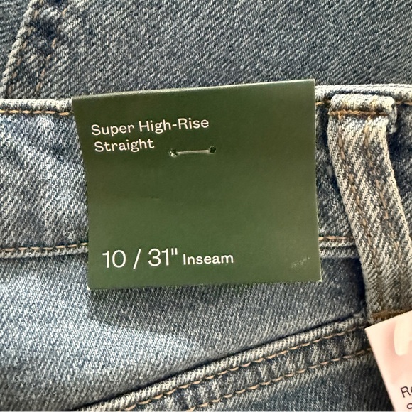 Target Wild Fable Super High Rise Straight Jeans NWT - Picture 6 of 7